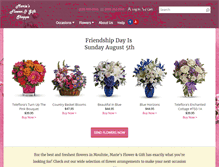 Tablet Screenshot of mariesflowerandgiftshoppe.com